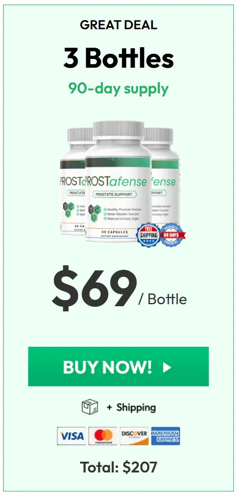 ProstAfense 3 bottle price